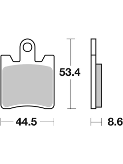 Klocki hamulcowe Brembo Genuine CC Suzuki Burgman 250 (98-01)/ 400 (97-13, 17-) [na przód, kpl. na 1 tarczę]