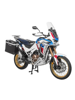 Zestaw: kufry boczne z anodowanego aluminium czarne Zega Pro + stelaże czarne Touratech Honda CRF1100L Africa Twin (22-)/ Adventure Sports (31+38L)