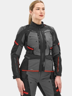 Kurtka motocyklowa damska tekstylna Shima Dune czarno-czerwona