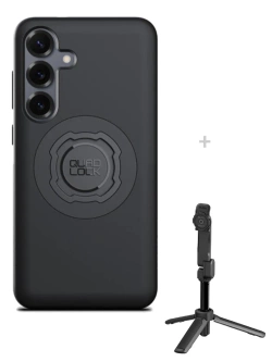 Zestaw: etui MAG na telefon Samsung Galaxy S25+ (magnetyczne) + statyw/ selfie stick Quad Lock
