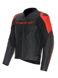 Kurtka motocyklowa skórzana Dainese Racing 5 czerwono-czarna
