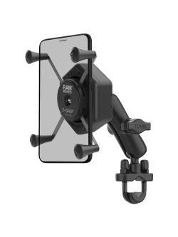 Uchwyt na telefon RAM X-Grip duży z adapterem tłumiącym wibracje i podstawą w kształcie litery U - średni