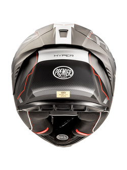 Kask integralny Premier Hyper HP92BM czarno-szaro-czerwony