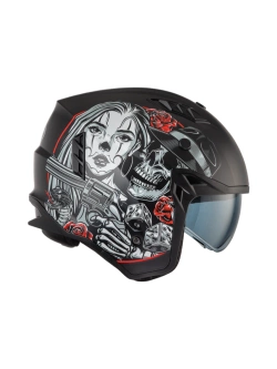 Kask szczękowy Premier Subverter DB 9 BM czarno-biało-czerwony