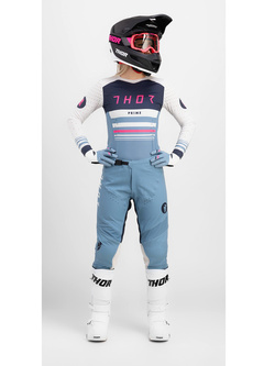 Spodnie cross damskie Thor Prime niebiesko-białe