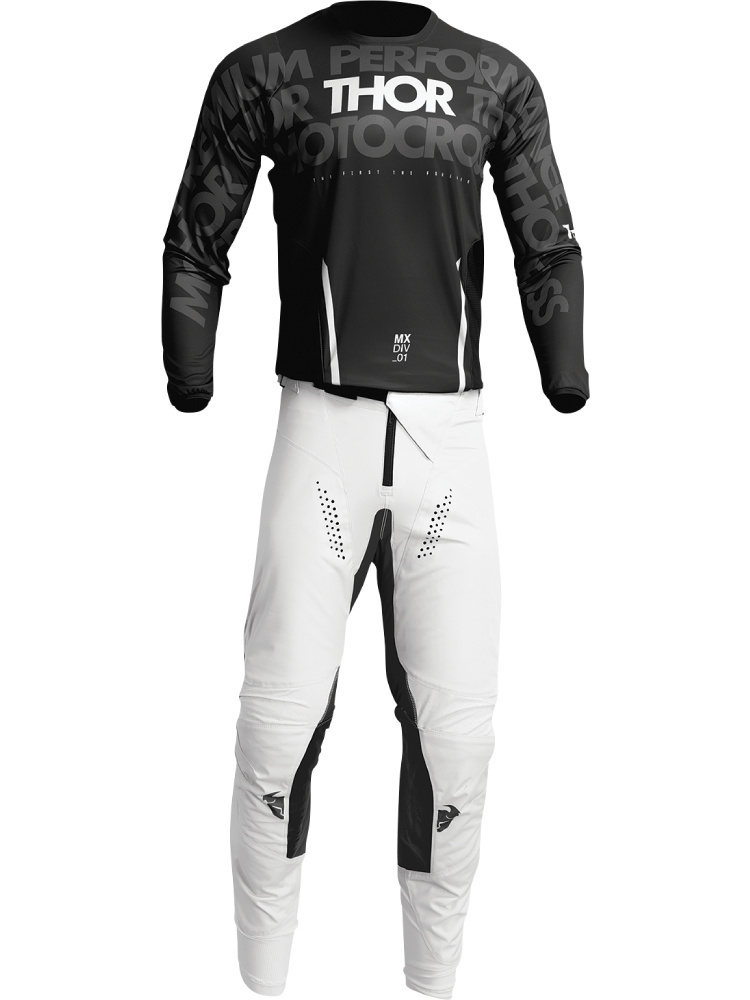 Bluza enduro Thor Pulse Mono czarno-biała