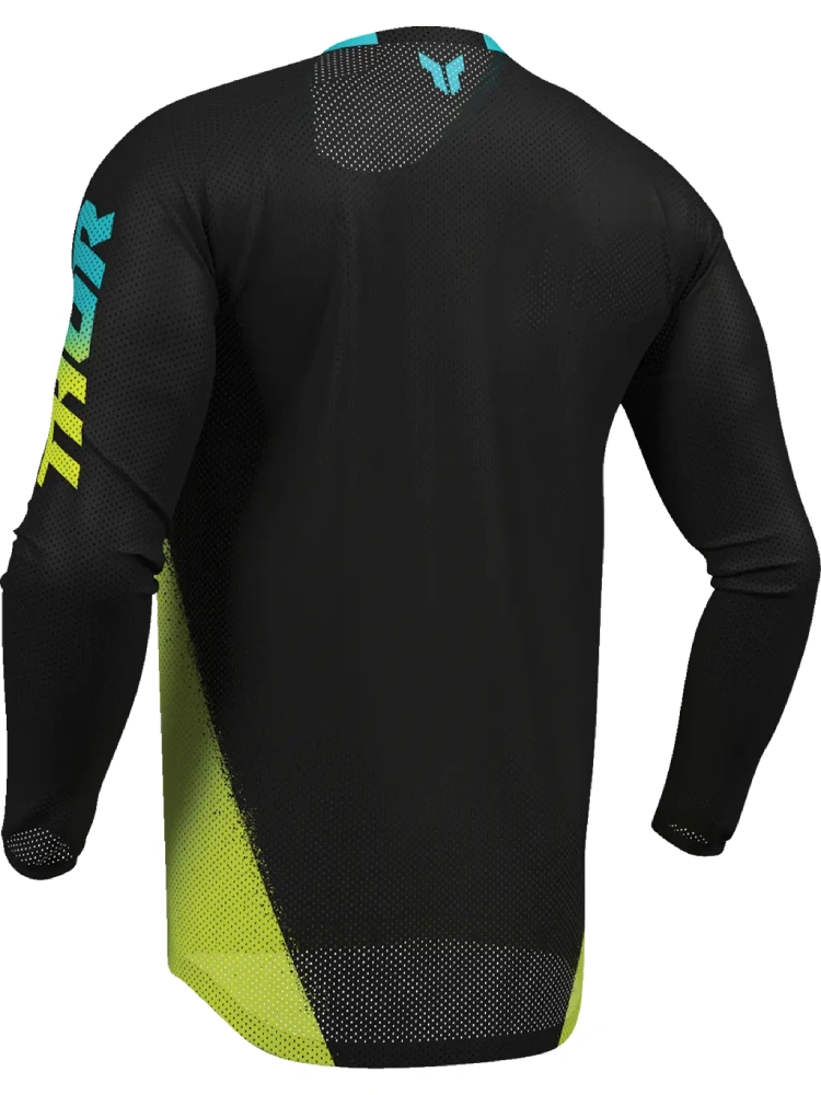 Bluza enduro Thor Launchmode Air czarno-niebieski-fluo