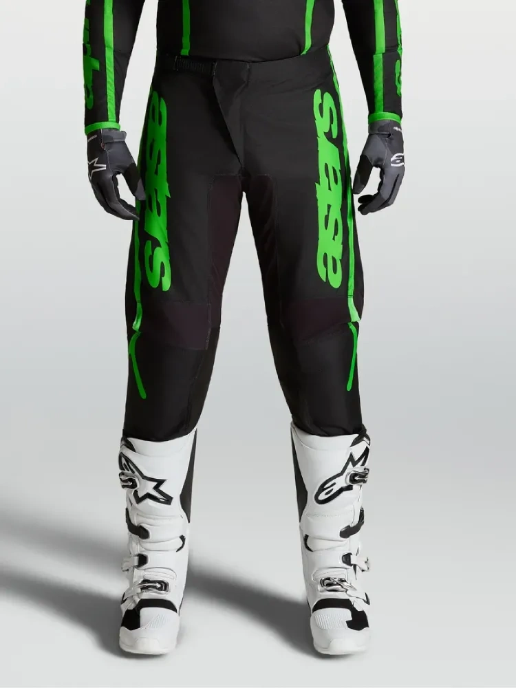 Spodnie cross Alpinestars MX Fluid Apex V2 czarno-zielone