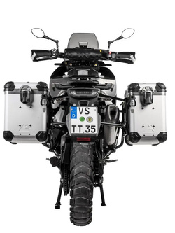 Zestaw: kufry boczne z anodowanego aluminium srebrne "And-S" Zega Evo + stelaże czarne Touratech Husqvarna Norden 901/ Expedition, KTM Adventure 890/ R/ 790/ R [poj.:38+45l]