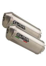 Podwójny tłumik G.P.R Satinox [Slip-On, Stainless Steel] - Honda Varadero 1000 [99-11]