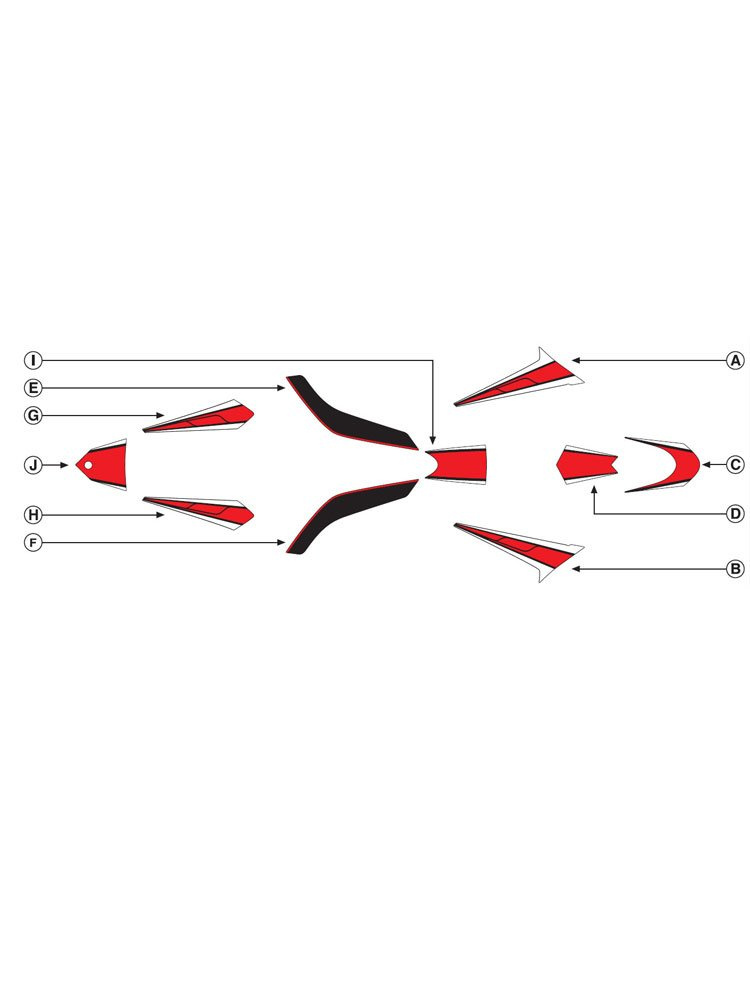 Zestaw naklejek PUIG do Yamaha T-Max 530 12-15 (białe)
