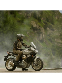 Spodnie motocyklowe tekstylne Modeka Lucano brązowo-czarne