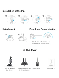 Uchwyt z przyssawką Insta360 Suction Cup Action Camera czarny