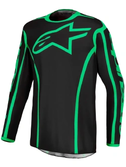Bluza cross dziecięca Alpinestars MX Fluid Apex V2 czarno-zielona
