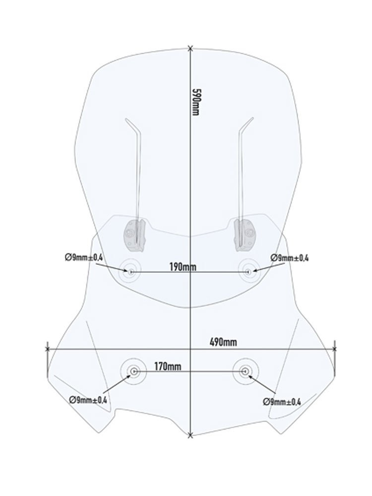 Szyba motocyklowa Kappa Airflow regulowana, przezroczysta BMW (wybrane modele)