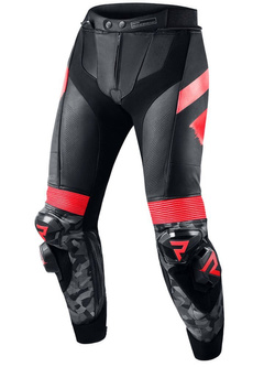 Kombinezon motocyklowy dwuczęściowy Rebelhorn Rebel czarno-fluo czerwony