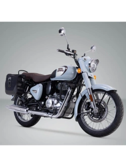 Zestaw sakw bocznych Legend Gear LC2 ze stelażami SW-Motech Royal Enfield Classic 350 (25-) czarno-brązowe [poj.: 2 x 13,5 L]