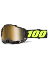 Gogle motocyklowe 100% Accuri 2 z szybką lustrzaną czarno-pomarańczowo-fluo