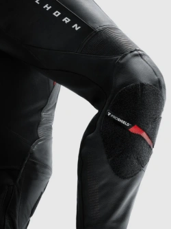 Spodnie motocyklowe damskie skórzane Rebelhorn Diva czarno-czerwone