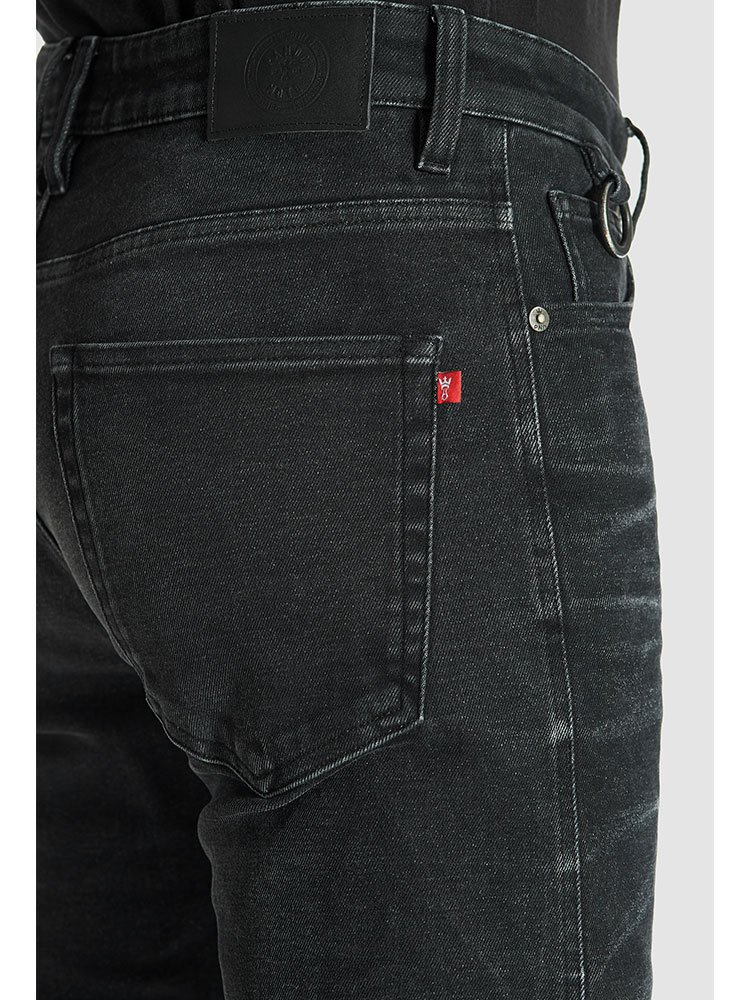 Jeansy motocyklowe Pando Moto Robby Arm 01 czarne