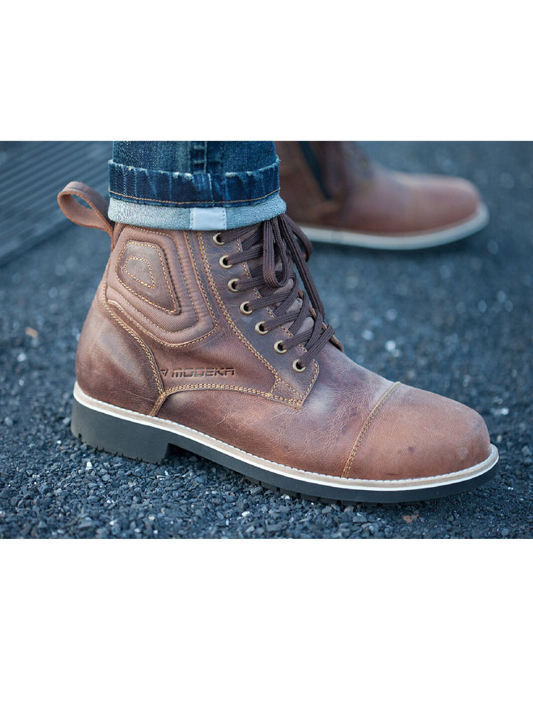 Buty motocyklowe Modeka Wolter brązowe - DEFENDER