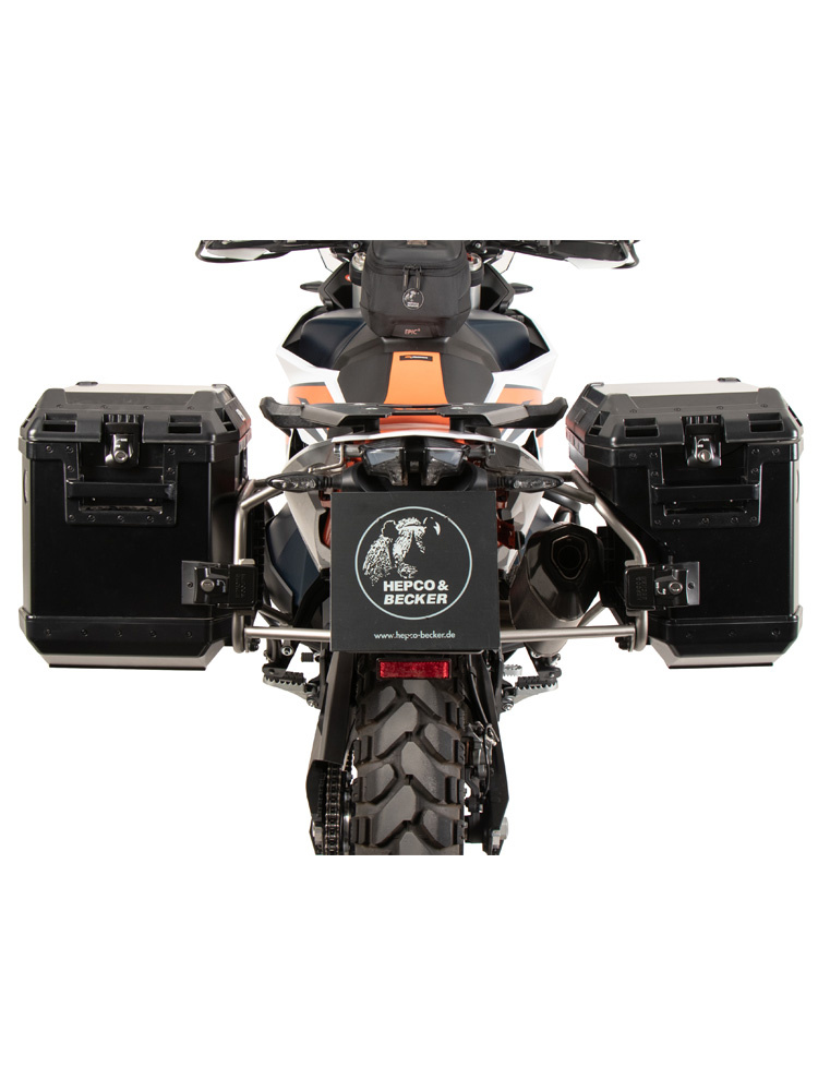 Zestaw: kufry boczne + stelaże Hepco&Becker Xplorer Cutout KTM 790 Adventure (24-) czarne