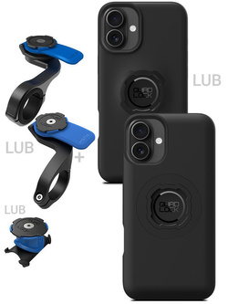 Zestaw rowerowy: etui na telefon iPhone 16 Plus + mocowanie Quad Lock