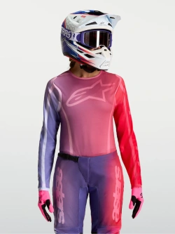 Bluza cross damska Alpinestars MX Stella Fluid Kepler fioletowo-czerwona