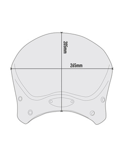 Szyba motocyklowa GIVI 100ALB do Royal Enfield Scram 411 (22-24) czarna [mocowanie w zestawie]