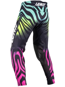 Spodnie cross Leatt Moto 5.5 I.K.S czarno-żółto-różowe