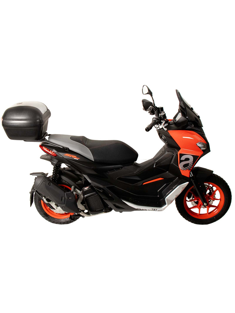 Zestaw: kufer centralny Journey 40 + stelaż Hepco&Becker Aprilia SR GT 125/200/Sport (22-) czarno-srebrny