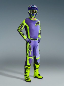 Bluza cross Alpinestars MX Racer Portl fioletowa-fluo