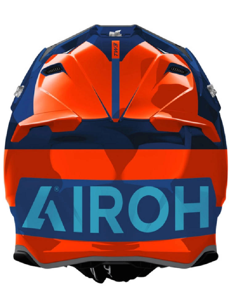 Kask enduro Airoh Twist 3 Fancy czarno-niebiesko-pomarańczowy połysk