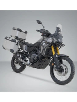 Zestaw: kufry boczne 37/45 + kufer centralny + stelaże TRAX ADV SW-Motech Yamaha Tenere 700 (wybrane modele) srebrne