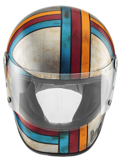 Kask integralny Premier Trophy Platinum Edition szaro-niebiesko-żółty