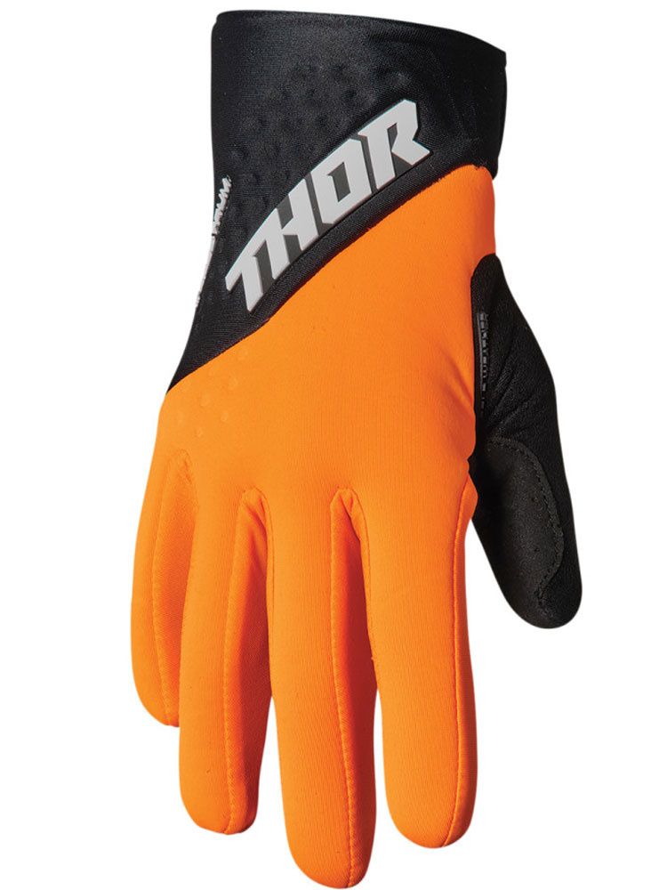 Rękawice cross Thor Spectrum Cold Weather fluo pomarańczowo-czarne