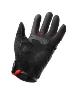 Rękawice motocyklowe letnie damskie Rebelhorn Core czarno-czerwone