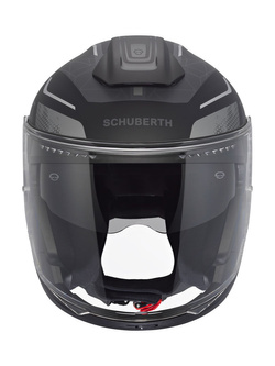Zestaw: Kask otwarty Schuberth J2 Sigma czarno-szary + dedykowany interkom motocyklowy