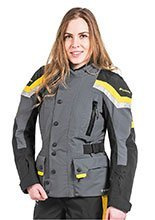 Kurtka motocyklowa damska tekstylna Touratech Companero Weather Traveller szara