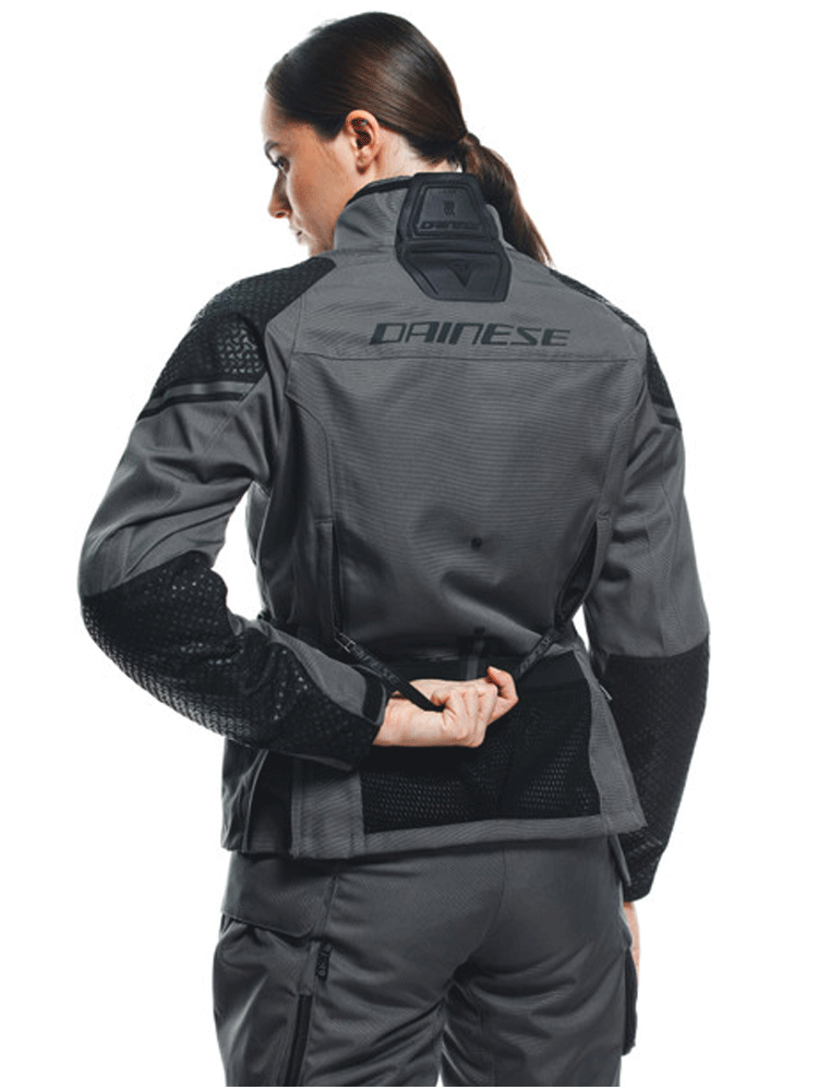 Kurtka motocyklowa damska tekstylna Dainese Ladakh 3L D-Dry szaro-czarna