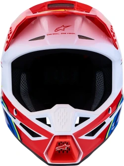 Kask enduro Alpinestars SM3 Falcon biało-czerwono-niebieski połysk