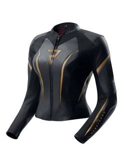 Kurtka motocyklowa damska skórzana Rebelhorn Diva ST czarno-złota