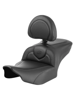 Kanapa motocyklowa dla kierowcy i pasażera z oparciem Saddlemen Roadsofa CF Harley Davidson Road Glide/ Street Glide (wybrane modele) (23-) czarna