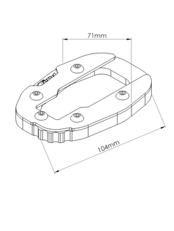 Poszerzenie stopki bocznej Puig Ducati (różne modele)