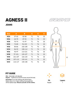 Jeansy motocyklowe damskie Ozone Agness II niebieskie