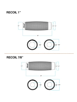 Manetki motocyklowe Biltwell Recoil TPV do kierownic o średnicy 25.4 [mm] szare