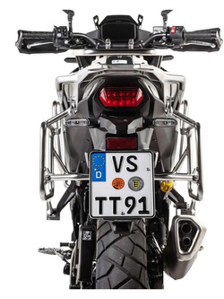 Zestaw: kufry boczne srebrne "And-S" Zega Pro + stelaże Touratech Honda XL 750 Transalp (23-) [poj.: 45+45l]