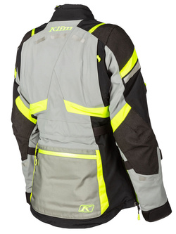Kurtka motocyklowa damska tekstylna Klim Artemis szaro-fluo-żółta