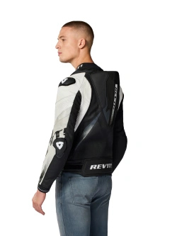 Kurtka motocyklowa skórzana REV’IT! Hyperspeed 3 Pro czarno-biała