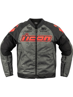 Kurtka motocyklowa tekstylna Icon Overlord 3 Magnacross szara